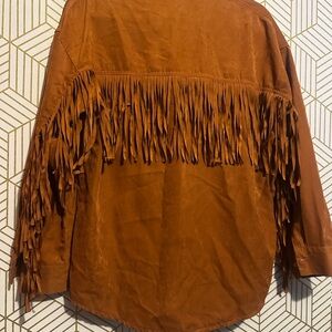 Fringe Western Cowboy Button Down, Size S